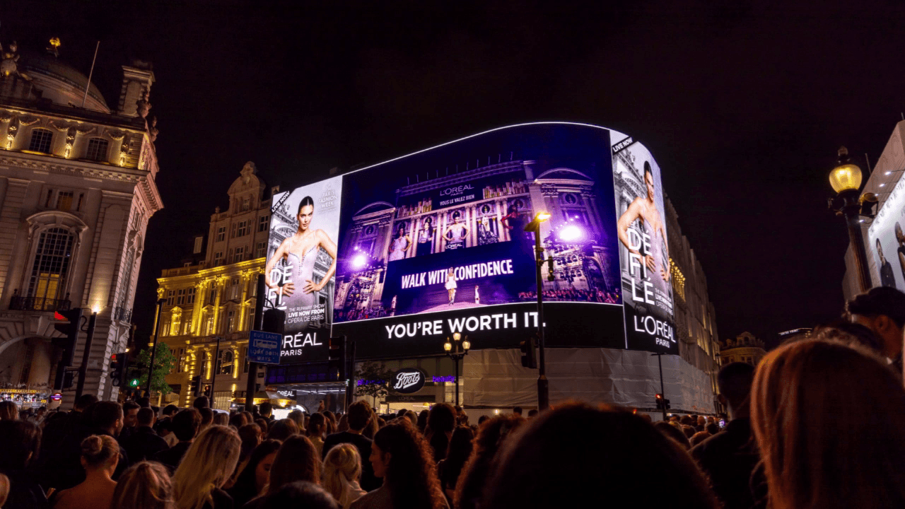 Piccadilly Lights at night